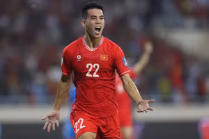 Tiền đạo Tiến Linh ăn mừng bàn thắng tại ASEAN Cup 2024. Ảnh: INT