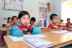 Học sinh Trường Phổ thông Dân tộc bán trú Tiểu học Nậm Ban (Tuyên Quang). Ảnh: Nguyễn Lâm