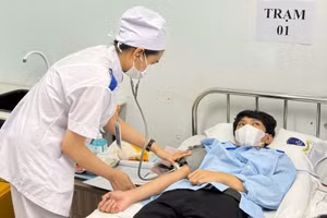 Một buổi học thực hành tại Trường Trung cấp Nguyễn Tất Thành. 