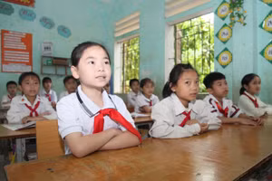 Học sinh Trường PTDTBT Tiểu học xã Nậm Ban, Mèo Vạc (Hà Giang). Ảnh minh họa: Nguyễn Lâm