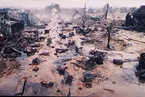 Bộ phim “Mưa đỏ” tái hiện khá chân thực cuộc chiến đấu bảo vệ thành cổ Quảng Trị năm 1972. Ảnh chụp từ phim.