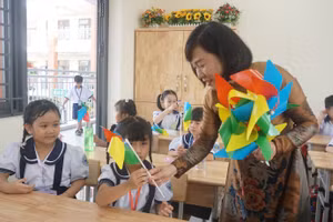 Trường Tiểu học Đặng Thuỳ Trâm (phường An Hội Tây, TPHCM) được xây mới và đưa vào sử dụng đầu năm học 2025-2026. Ảnh: MA