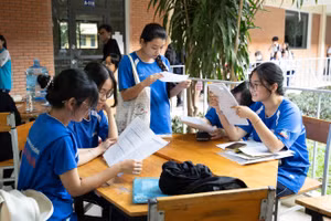 Học sinh tham dự một kỳ thi đánh giá năng lực năm 2025 tại TP Hồ Chí Minh. Ảnh: UTE