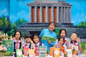 Một góc của Không gian văn hóa Hồ Chí Minh tại Trường Tiểu học Đặng Trần Côn. Ảnh: TH