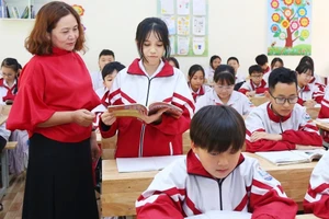 Giờ học của cô trò Trường THCS Lê Quý Đôn (Sơn La). Ảnh minh họa: INT