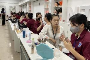 Một buổi thực hành tại Trường Trung cấp Nguyễn Tất Thành. Ảnh: NTCC