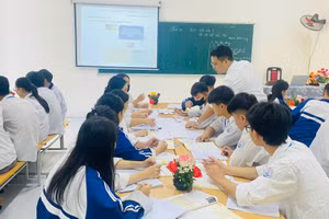 Tiết thao giảng tại Trung tâm GDNN - GDTX Đoan Hùng (Phú Thọ). Ảnh: Fanpage nhà trường