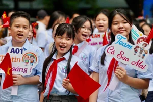 Học sinh Trường THCS Đống Đa (TP Hà Nội) trong ngày khai giảng năm học 2025 - 2026. Ảnh minh họa: Xuân Phú