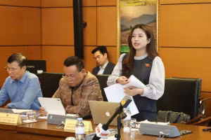 Bà Nguyễn Thị Hà - đại biểu Quốc hội khóa XV, giáo viên Trường THPT Hàn Thuyên (Bắc Ninh).