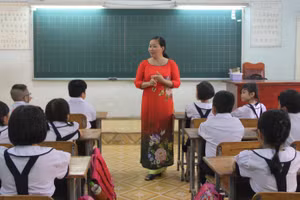 Lớp tiểu học tại TPHCM năm học 2017 - 2018. Ảnh tư liệu: Mạnh Tùng