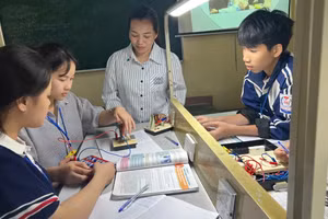 Một tiết học của học sinh Trường THCS&THPT Dân tộc nội trú Hà Tĩnh.