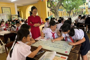 Một tiết thao giảng cấp trường tại Trường Tiểu học Phù Đổng (quận Hải Châu, TP Đà Nẵng). Ảnh: NTCC