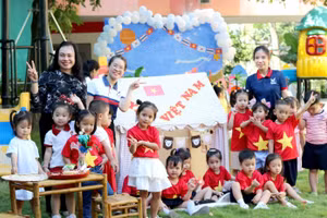 Trẻ mầm non Trường Liên cấp thành phố giáo dục quốc tế - IEC Quảng Ngãi. 