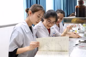 Sinh viên ngành Dược, Trường CĐ Y Hà Nội. Ảnh: INT