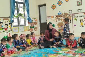 Bà Đỗ Thị Loan - Phó Hiệu trưởng Trường Mầm non Kim Nọi, Mù Cang Chải, Lào Cai. Ảnh: Trần Long 