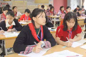 Học sinh Trường PTDT Nội trú THCS - THPT Vân Hồ (Sơn La). Ảnh: ITN