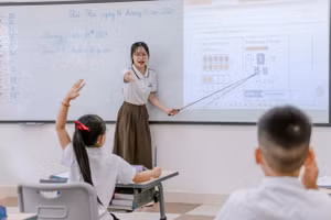 Giờ học tại Trường Tiểu học Phenikaa (Hà Nội). Ảnh: NTCC