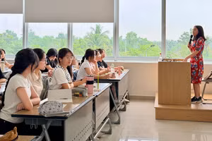 Sinh viên Trường Đại học Khoa học Tự nhiên Đại học Quốc gia TPHCM. Ảnh: Lê Nam 