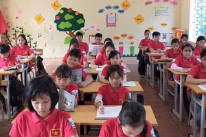 Học sinh Trường THCS Hà Lộc (phường Phú Thọ, Phú Thọ). Ảnh: NTCC