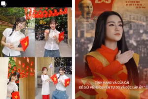 Các hình ảnh và trend được các bạn trẻ đăng nhân dịp 30/4. Ảnh: TikTok