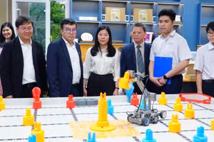 Phòng thực hành giáo dục STEM tại Trường THPT Trần Phú (Hải Châu, Đà Nẵng). Ảnh: NTCC