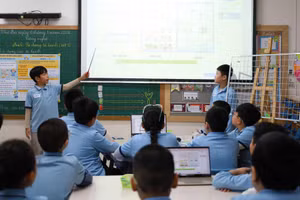 Học sinh Ban Mai School trong giờ học. 