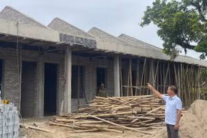 Nhà công vụ tại Trường Tiểu học Hương Trạch đang được hoàn thiện để đưa vào sử dụng trong tháng 10/2025.