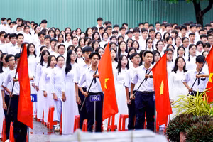 Lễ khai giảng năm học 2024 - 2025 tại Trường THPT chuyên Lý Tự Trọng (TP Cần Thơ). Ảnh: Thành Thật