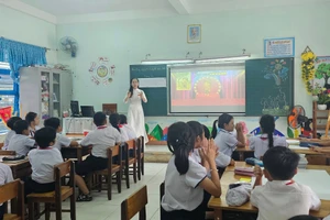 Một tiết thao dạy dạy học chuyên đề của Trường Tiểu học Lương Thế Vinh (phường An Hải, TP Đà Nẵng). Ảnh: NTCC