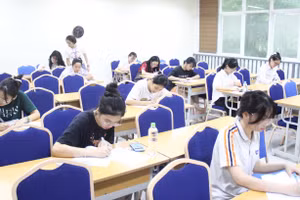 Một lớp học của Trường THPT chuyên (Trường Đại học Sư phạm Hà Nội). Ảnh: TG