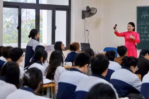 Một tiết dạy tại Hội thi Giáo viên dạy giỏi. 