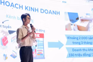 Sinh viên Trường Đại học Văn Lang tham gia các cuộc thi khởi nghiệp do trường tổ chức. Ảnh: NTCC