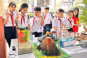 Ngày hội STEM của Trường THCS Lê Hồng Phong (Đà Nẵng). Ảnh: NTCC