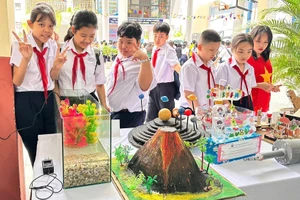 Ngày hội STEM của Trường THCS Lê Hồng Phong (Đà Nẵng). Ảnh: NTCC