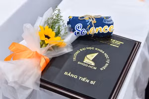 Bằng tiến sĩ của Trường Đại học Khoa học Tự nhiên (Đại học Quốc gia TPHCM). Ảnh minh họa: HCMUS