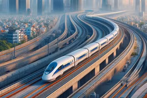 Dự án đường sắt tốc độ cao Bắc - Nam. Ảnh minh họa: AI.