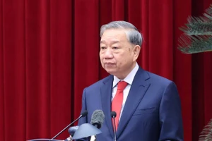 Tổng Bí thư Tô Lâm phát biểu khai mạc Hội nghị lần thứ hai Ban Chấp hành Trung ương Đảng khóa XIV. Ảnh: Thống Nhất/TTXVN