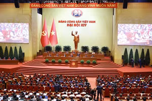 Toàn cảnh phiên Bế mạc Đại hội đại biểu toàn quốc lần thứ XIV của Đảng. Ảnh: TTXVN