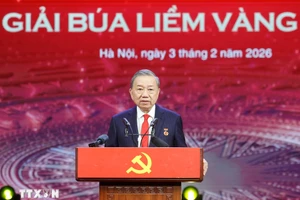 Tổng Bí thư Tô Lâm phát biểu tại buổi lễ. (Ảnh: Thống Nhất/TTXVN)
