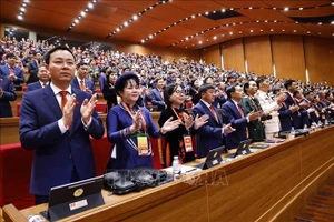 Các đại biểu dự phiên khai mạc Đại hội XIV của Đảng. Ảnh: TTXVN