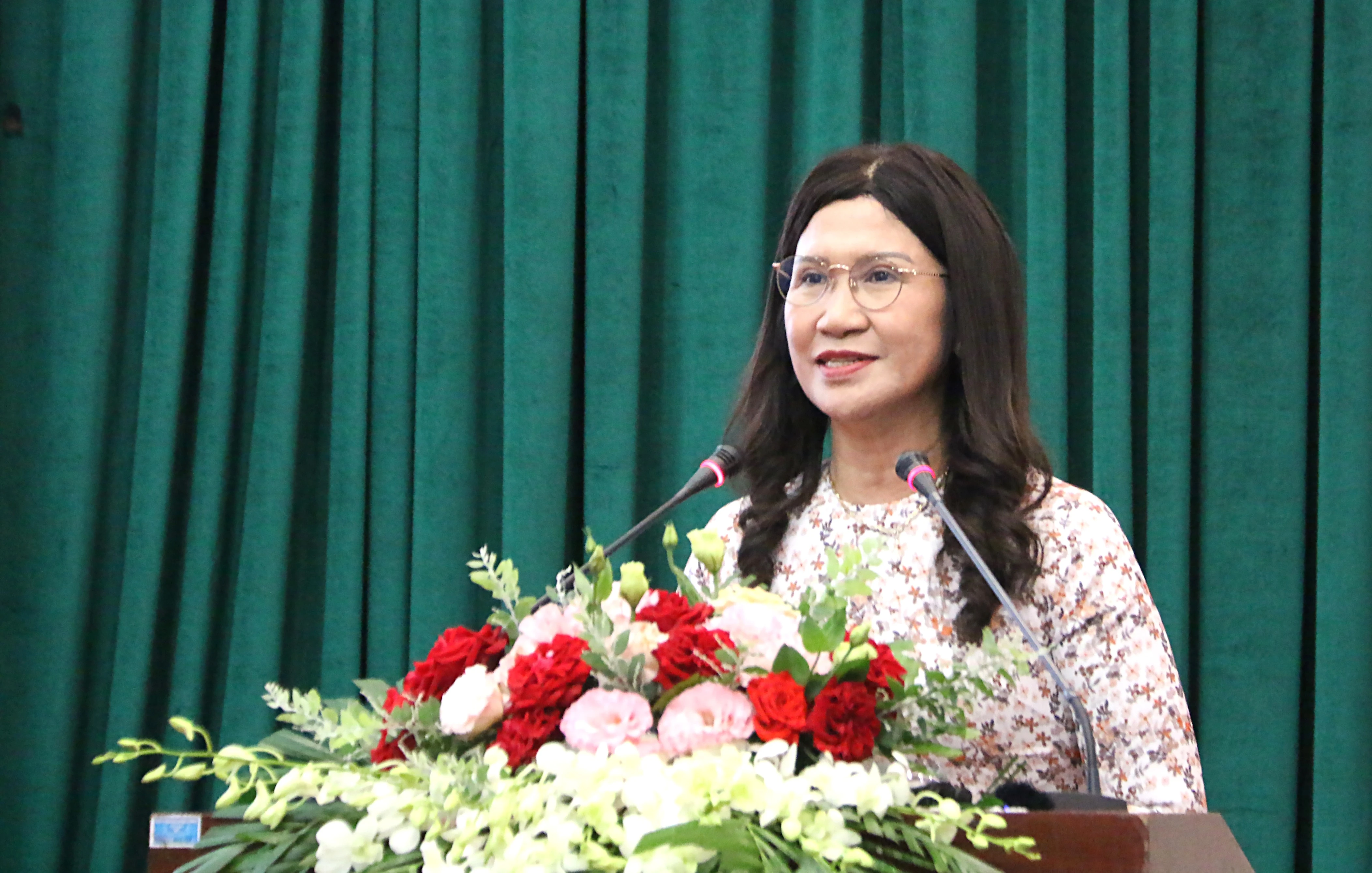 Bà Tôn Thị Ngọc Hạnh - Phó Chủ tịch UBND tỉnh Đắk Nông phát biểu tại buổi lễ - Ảnh: TT. Bà Tôn Thị Ngọc Hạnh - Phó Chủ tịch UBND tỉnh Đắk Nông phát biểu tại buổi lễ - Ảnh: TT.