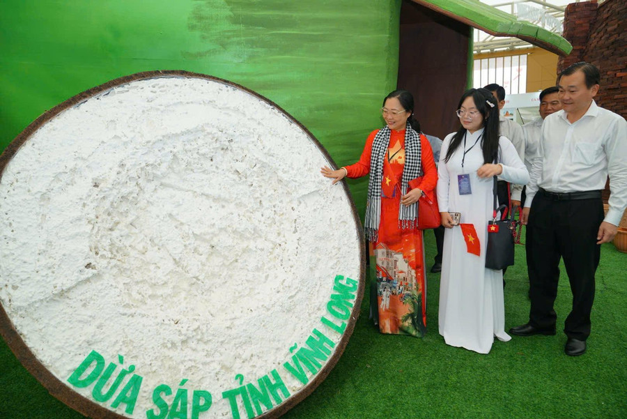 Dừa sáp – sản phẩm nông nghiệp đặc hữu của Vĩnh Long. (Ảnh: TTVH Vĩnh Long) dua-sap.jpg