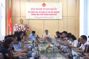 Quang cảnh hội nghị tại điểm cầu Điện Biên.