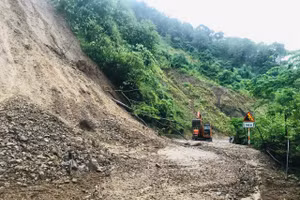 Điểm sạt lở tại xã Huổi Lèng, huyện Mường Chà, tỉnh Điện Biên.