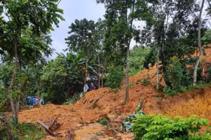 Hiện trường vụ sạt lở đất thôn Hấu Dào, xã Bản Phố, huyện Bắc Hà, tỉnh Lào Cai.