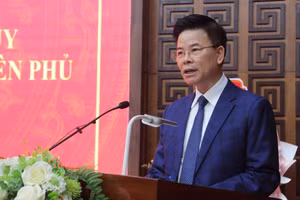 Ông Vũ Văn Thượng phát biểu nhận nhiệm vụ.