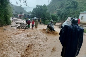 Lượng mưa lớn khiến nguy cơ sạt lở đất và lũ ống, lũ quét tại Điện Biên rất cao. (Ảnh minh họa).