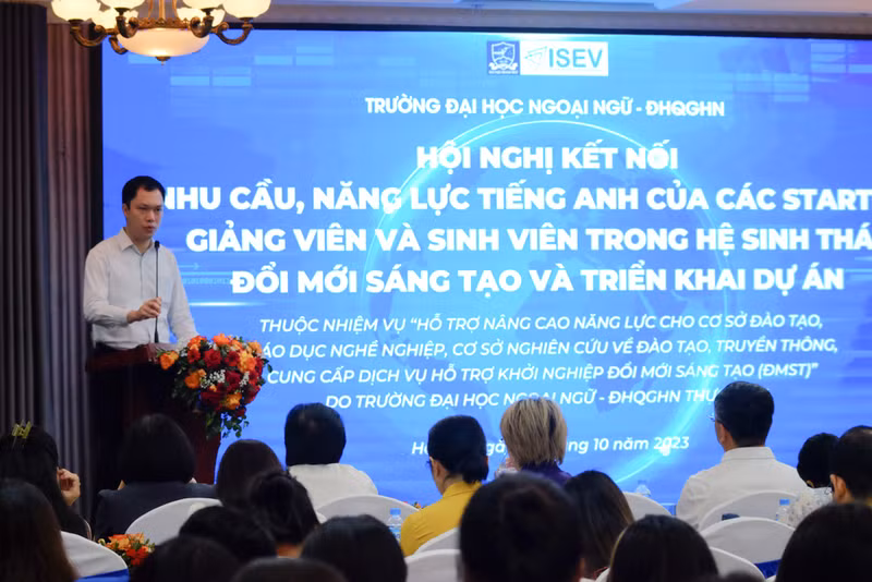 Nội dung thực hiện chính của nhiệm vụ năm 2023 đó là tổ chức khóa đào tạo nâng cao năng lực tiếng Anh cho các startup, giảng viên và sinh viên có ý định khởi nghiệp. Kết nối nhu cầu, năng lực tiếng Anh của các startup, giảng viên và sinh viên