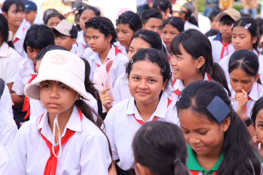 Học sinh xã Ea Tul, tỉnh Đắk Lắk. (Ảnh: Thế Hùng)