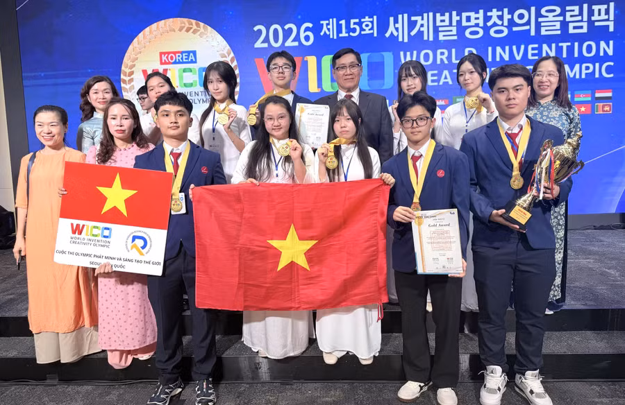 Học sinh Đắk Lắk giành 2 Huy chương Vàng sáng tạo quốc tế tại Seoul. (Ảnh: HV)